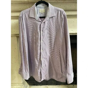 Ted Baker Edurance Men's Polo Size 16.5 (34/35) Light Purple‎ Long Sleeve
